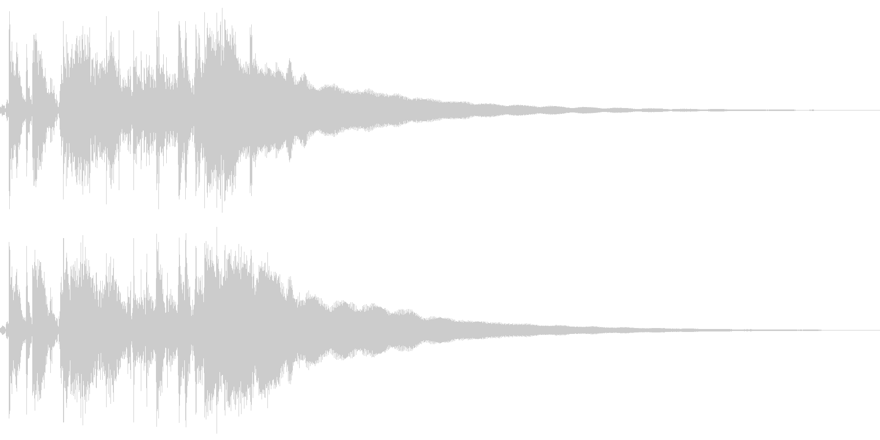 古いレジスターの清算音(ハンドルを回す)の未再生の波形