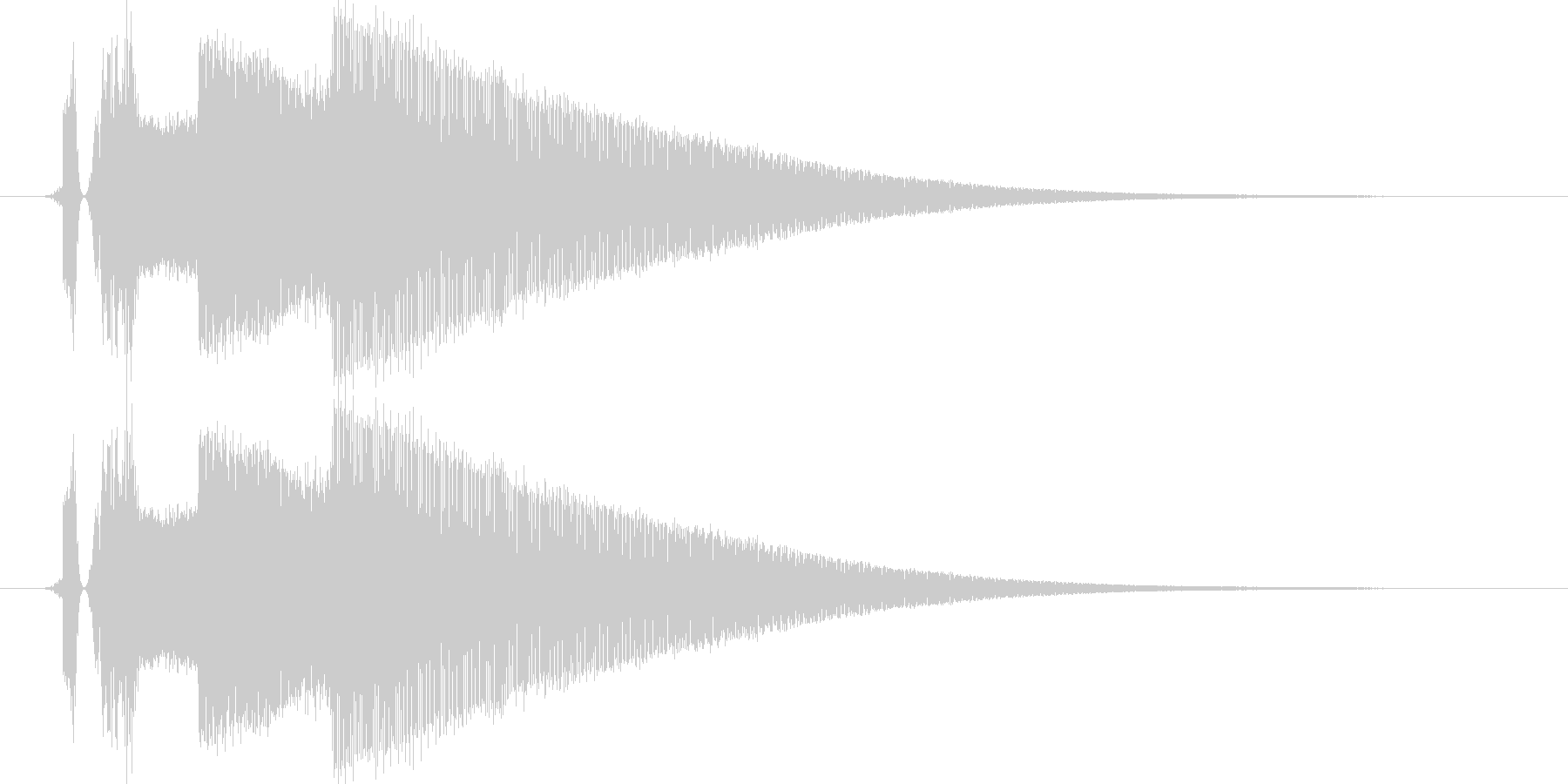 ボタン音の未再生の波形