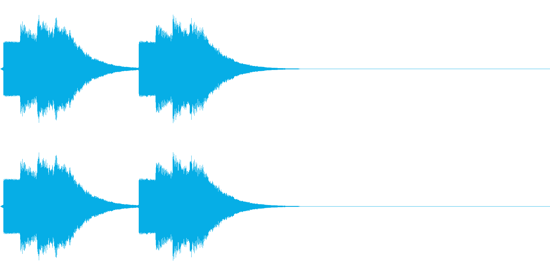 速報テロップ風の音の再生済みの波形