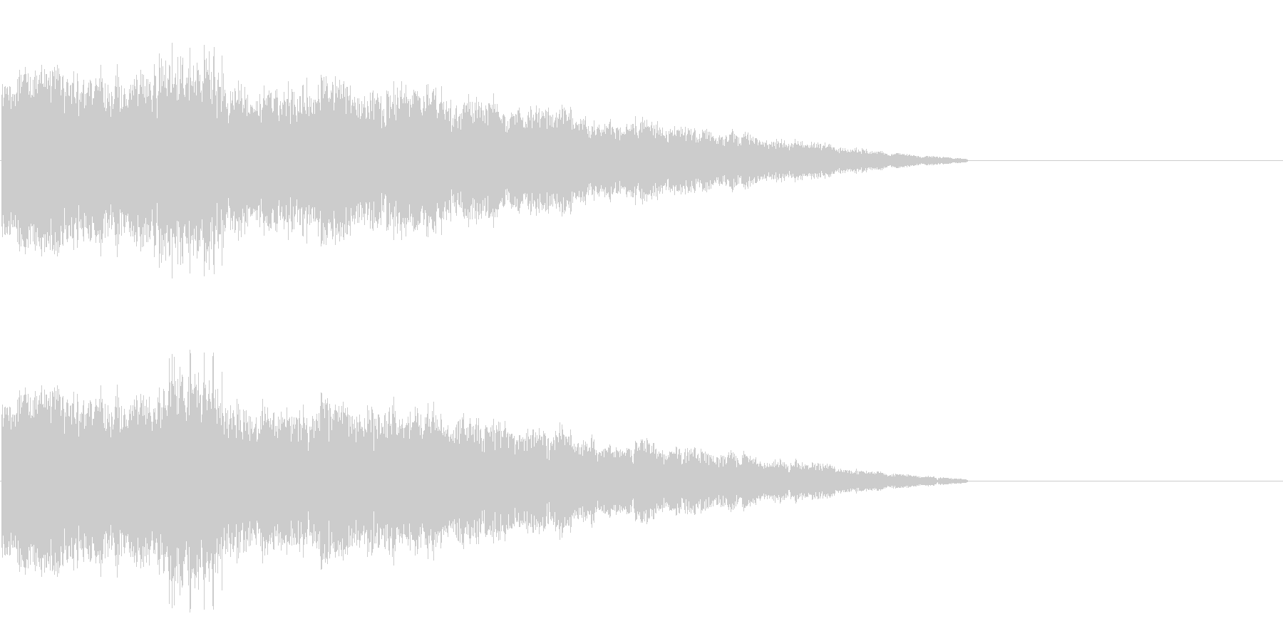 雷魔法の音の未再生の波形