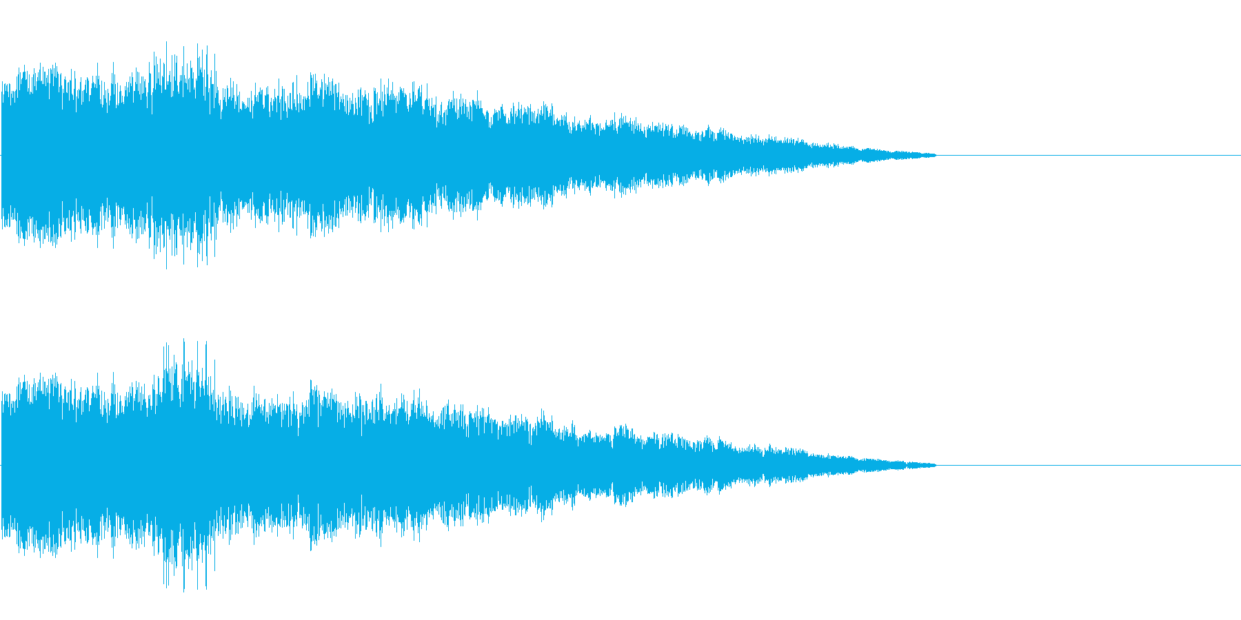 雷魔法の音の再生済みの波形