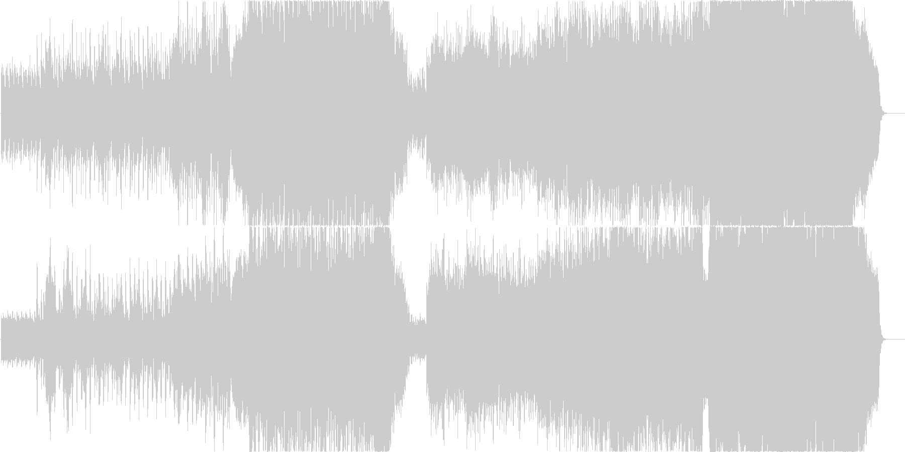 楽しく迫力のある室内楽風の曲、映像等にの未再生の波形