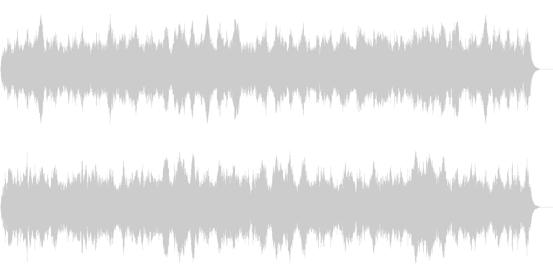 早朝の森に響き渡る静穏なアンビ系BGMの未再生の波形