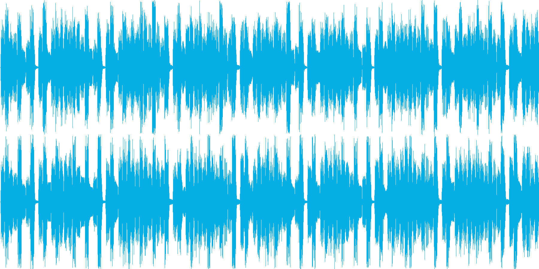 ハウスのリズムを基本にした楽曲です。の再生済みの波形