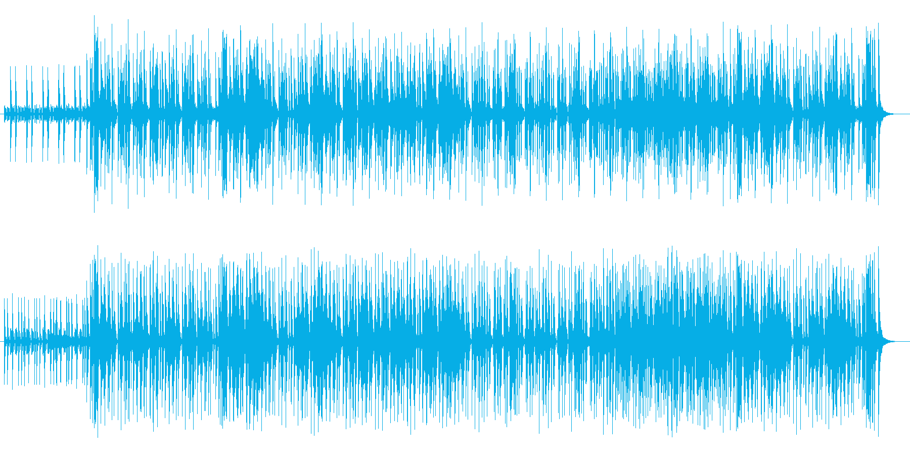 疾走感のあるシンセが特徴のフュージョン曲の再生済みの波形