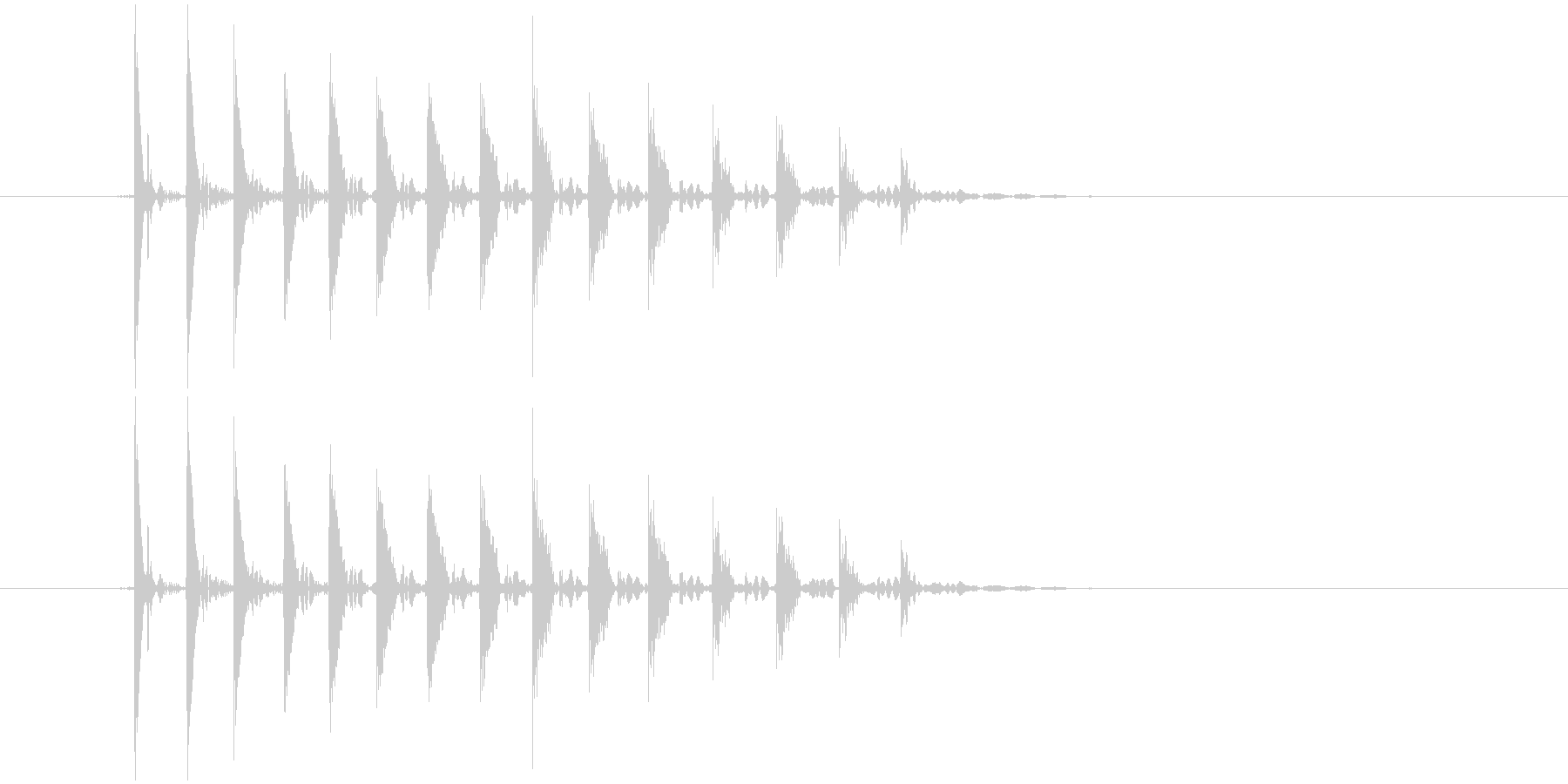 「ぽぽぽょょん」という不思議な音の未再生の波形