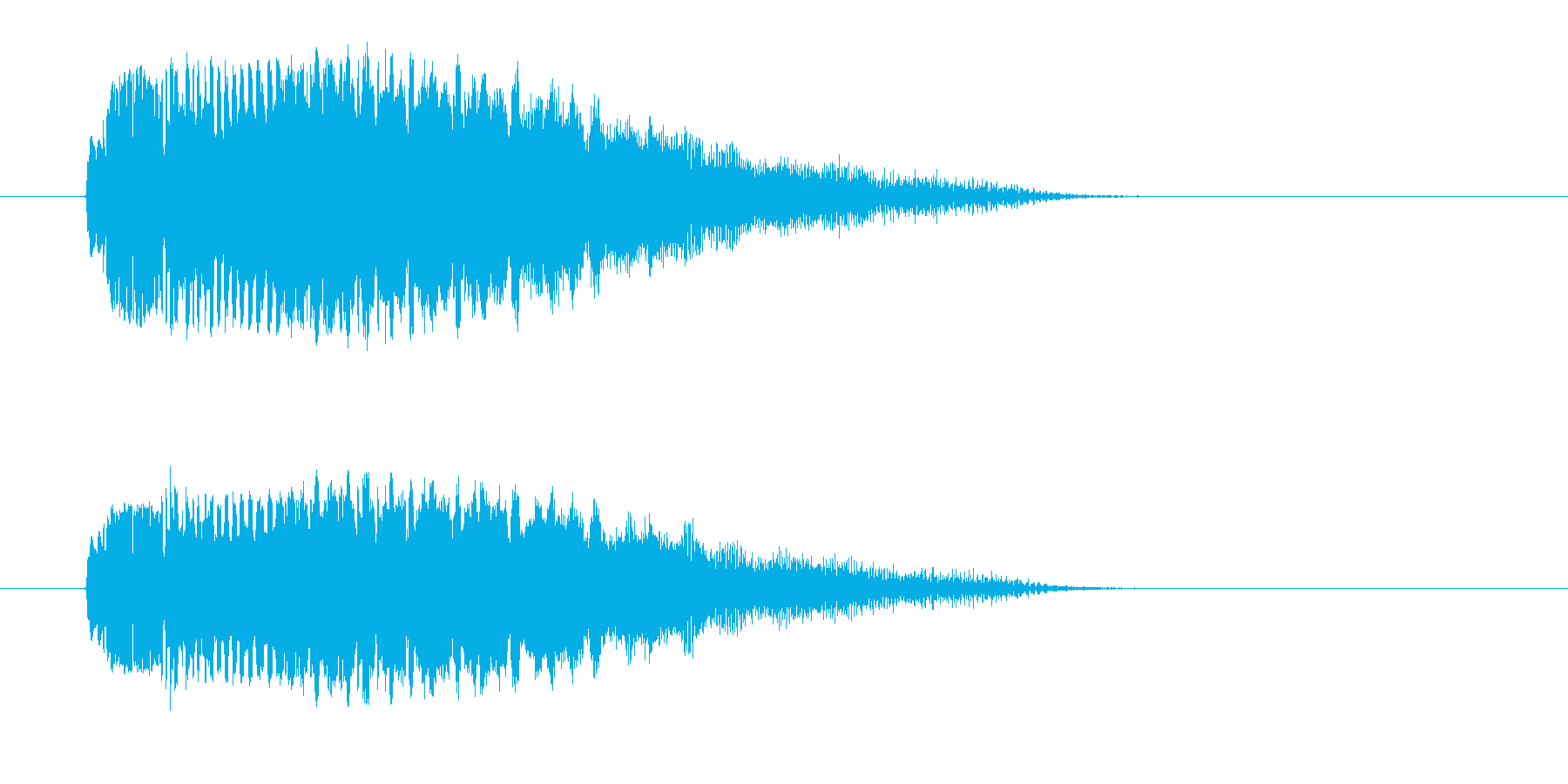 ピユーン↓(素早く通過するUFO飛行音)の再生済みの波形