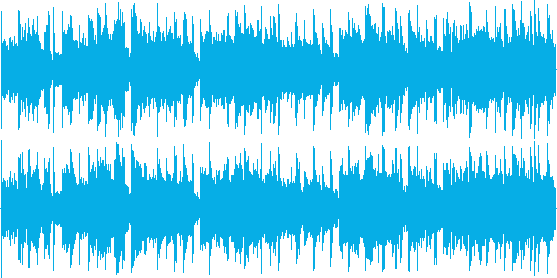 リズムを強調した楽曲です。の再生済みの波形