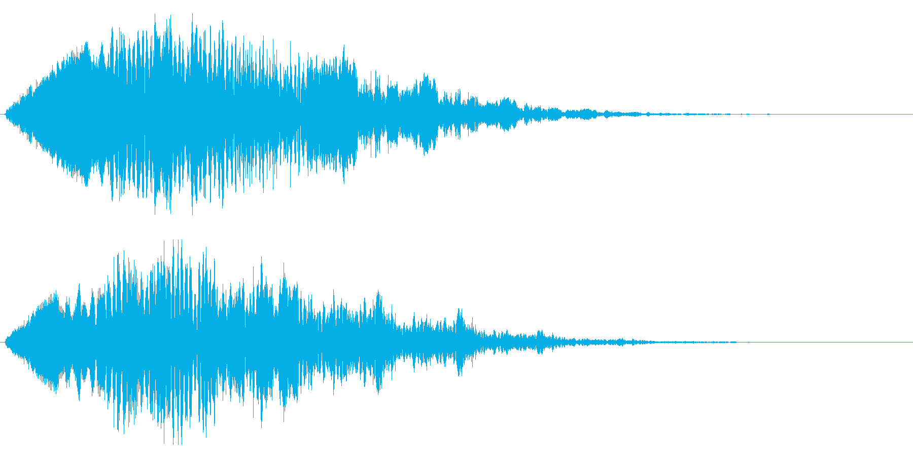 フォーン(近未来的なワープ音)の再生済みの波形