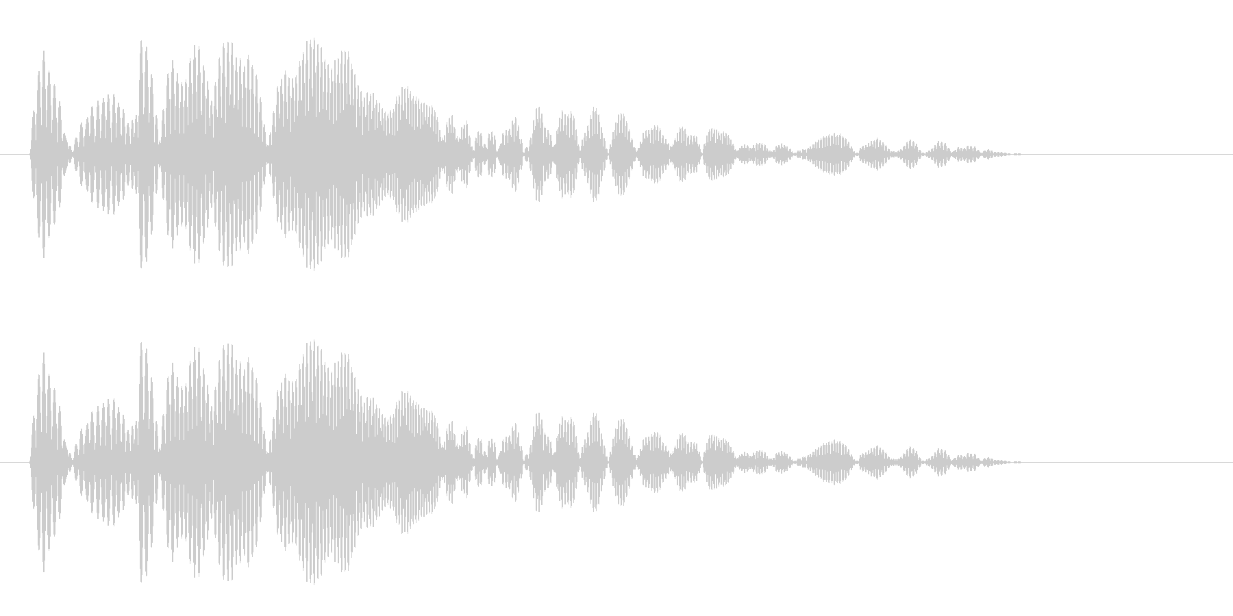 プワーン(シンプルでかわいらしい決定音)の未再生の波形
