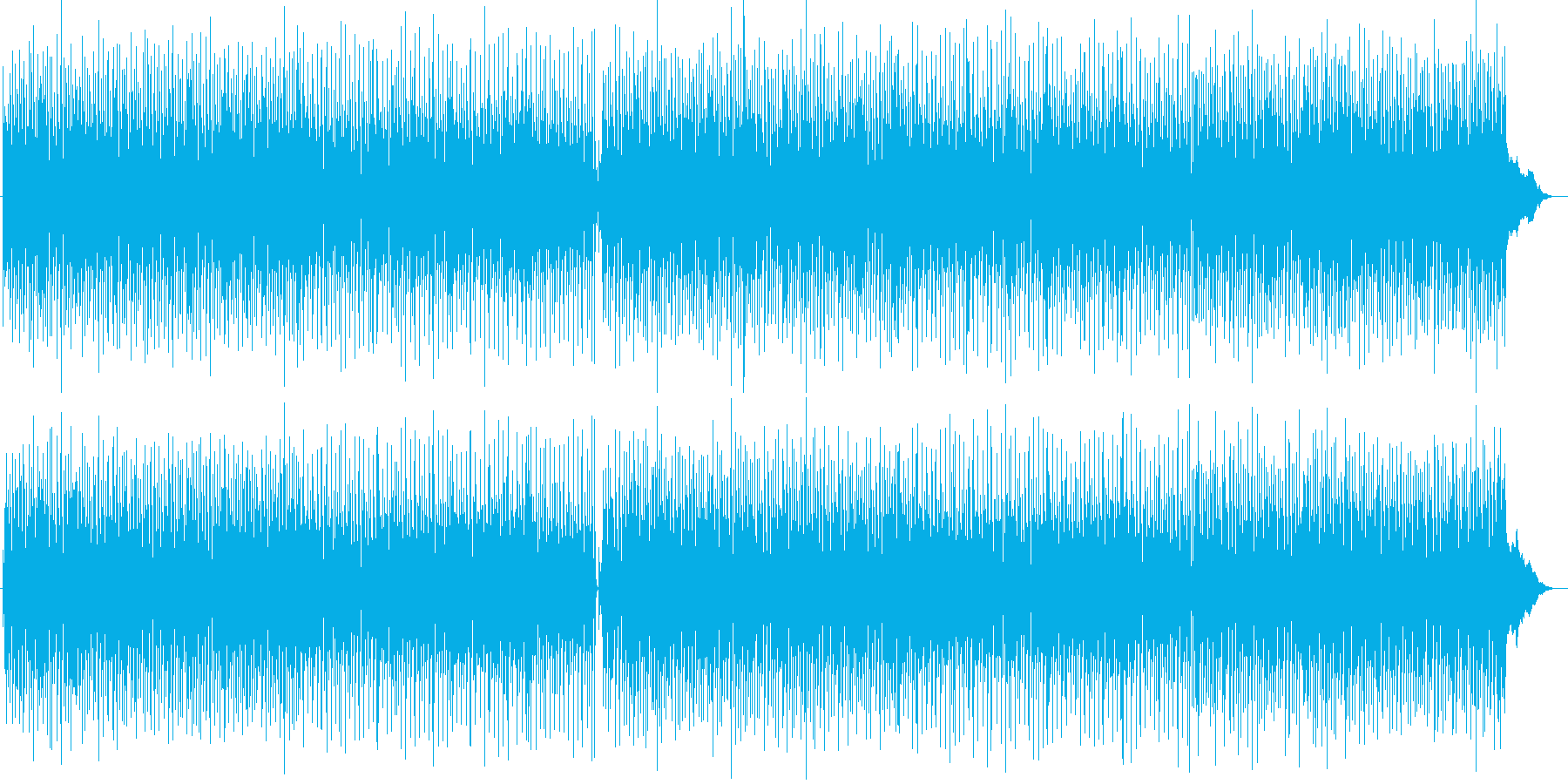 明るいポップな弾みのあるシンセサイザー曲の再生済みの波形