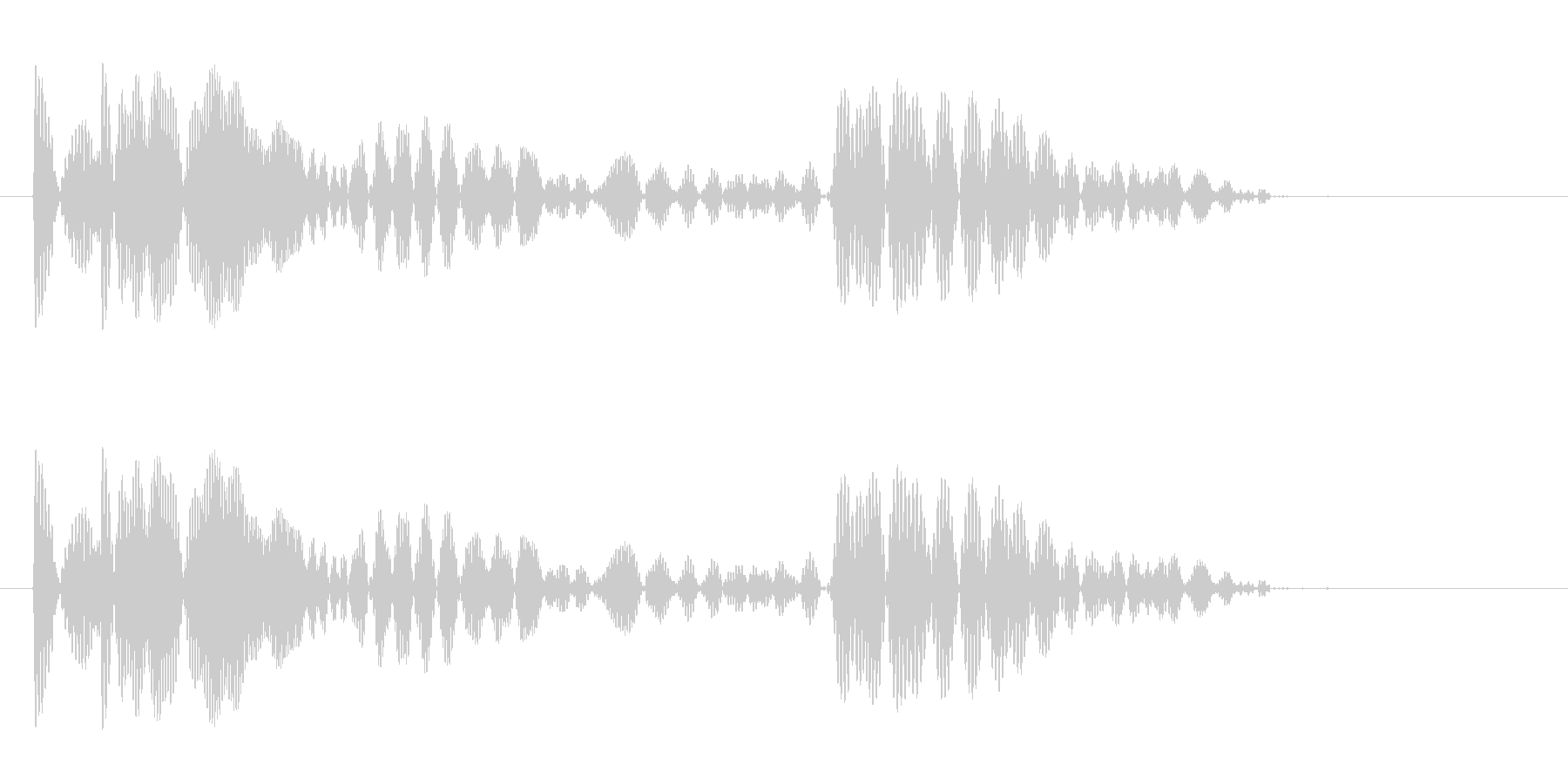 プワァ〜ワ(風船が弾むような音)の未再生の波形