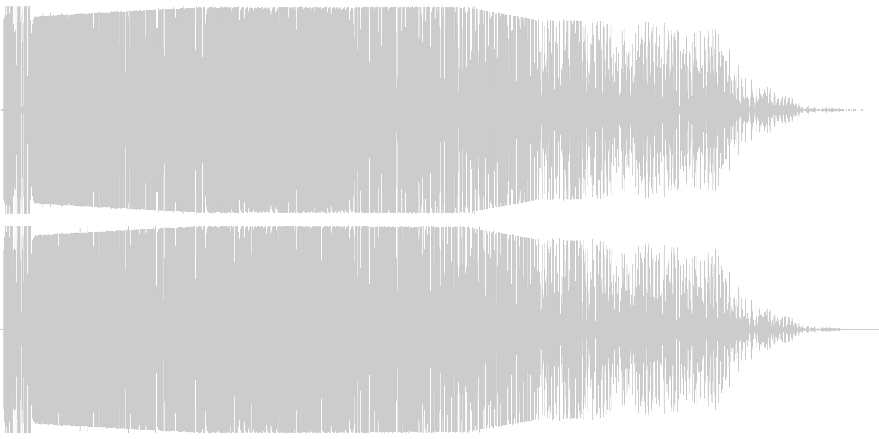 ゴォオオン(音が残る爆発音)の未再生の波形