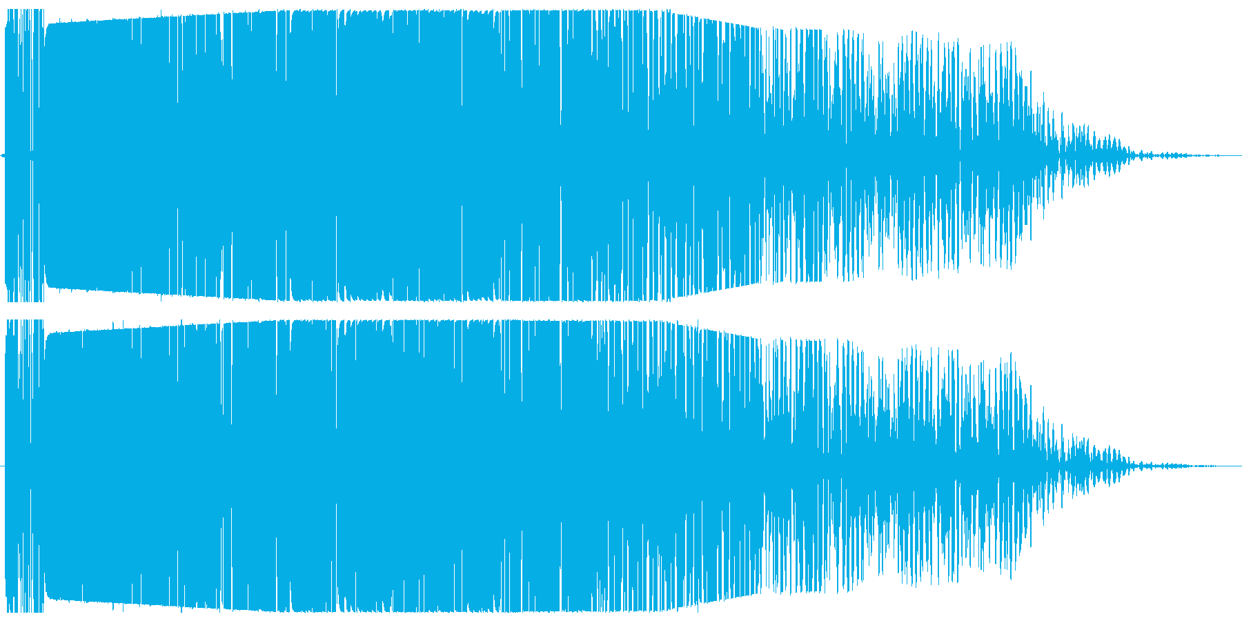 ゴォオオン(音が残る爆発音)の再生済みの波形
