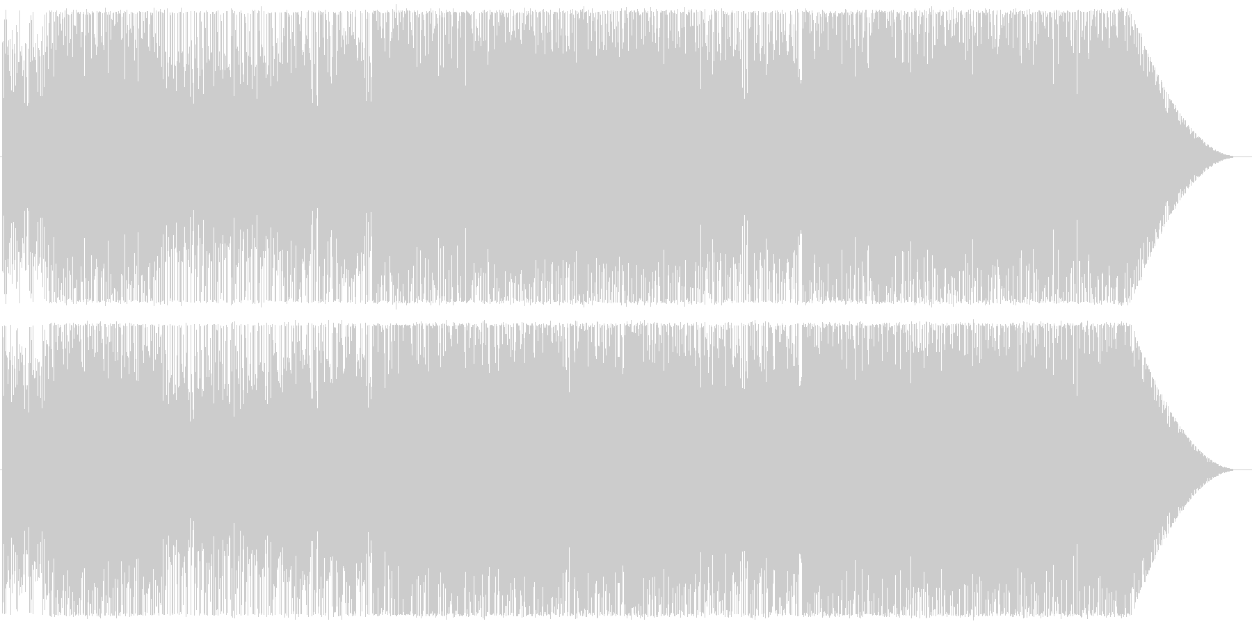何かを追跡しているイメージ曲の未再生の波形