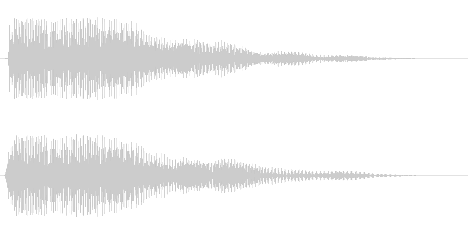 ビョ〜ン、ビョビョ〜ン(コミカル効果音)の未再生の波形