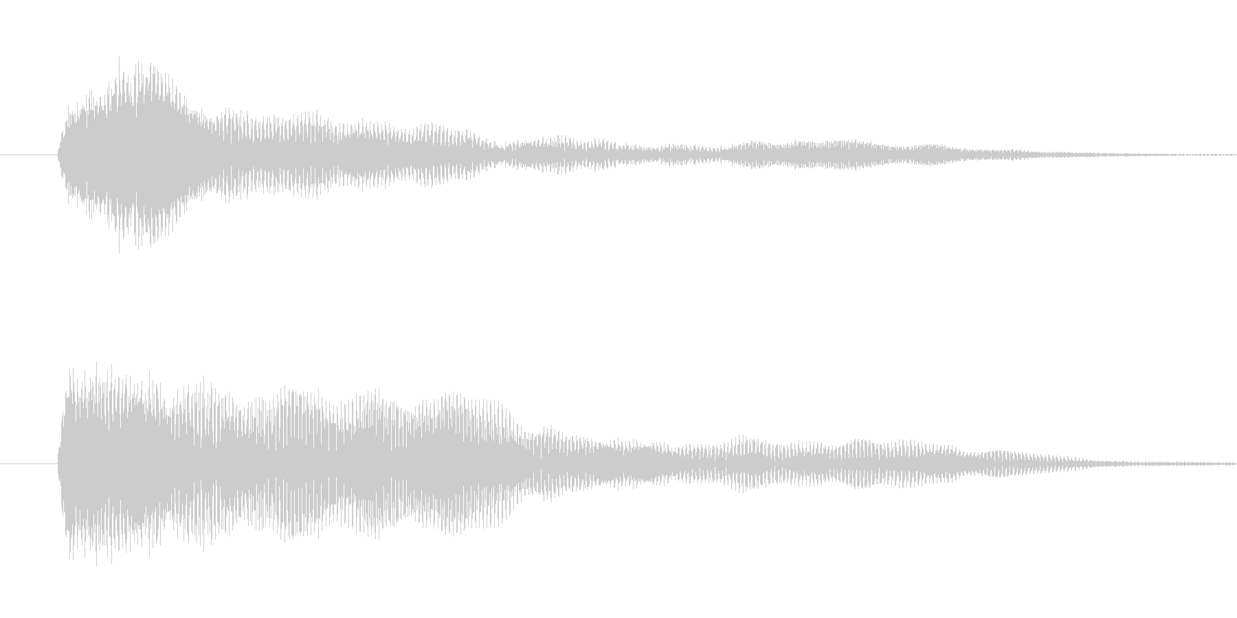 ホラー系 システム音の未再生の波形