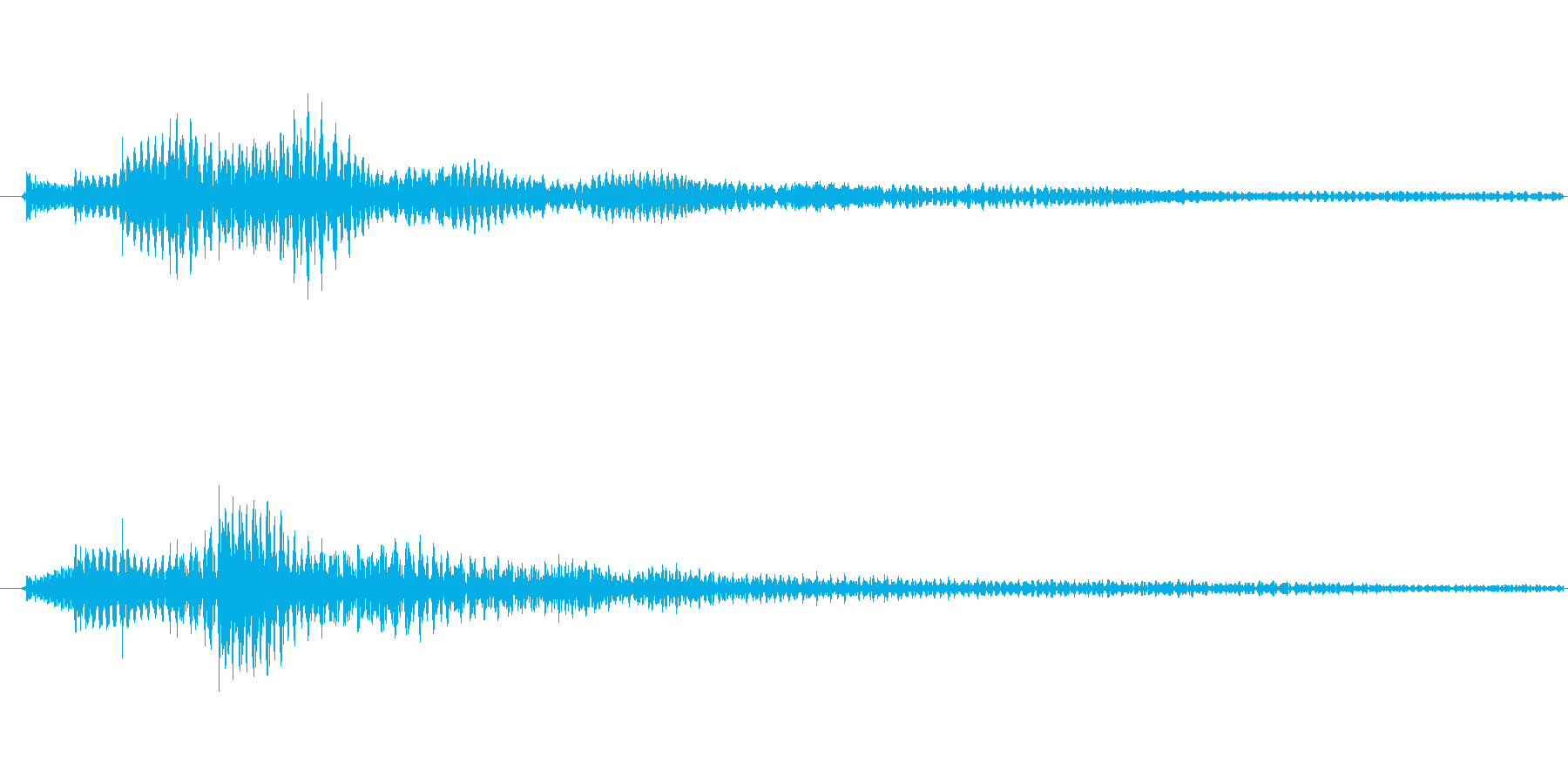 明るい雰囲気の「ぽろろん」という効果音…の再生済みの波形