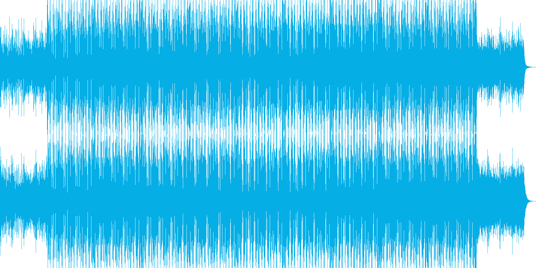 苦悩する主人公の悲壮感あふれるBGMの再生済みの波形