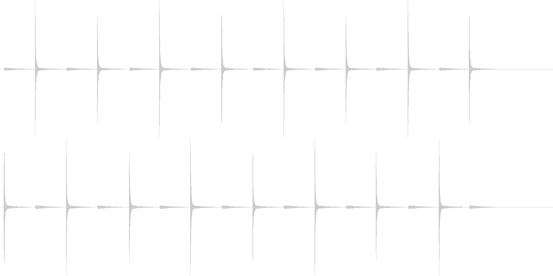 古時計・足音・靴音(ループ可能)の未再生の波形