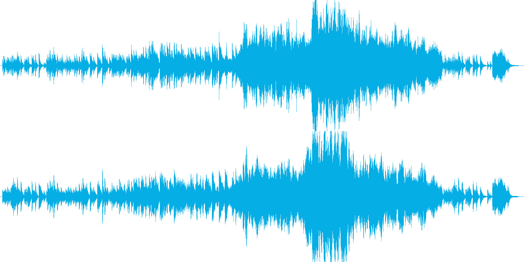 切なさの中にも希望がある感動系の曲の再生済みの波形