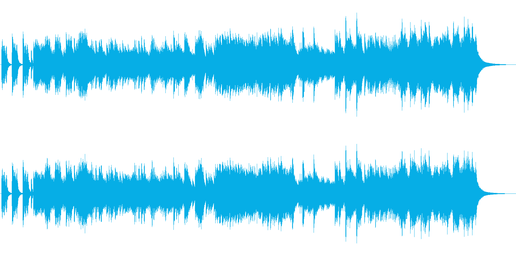 幻想的でアップテンポな音楽の再生済みの波形