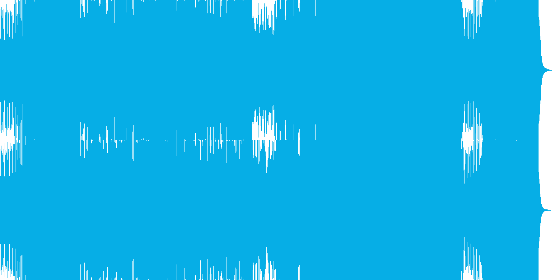 ロックとジャズをミックスしたクール系楽曲の再生済みの波形
