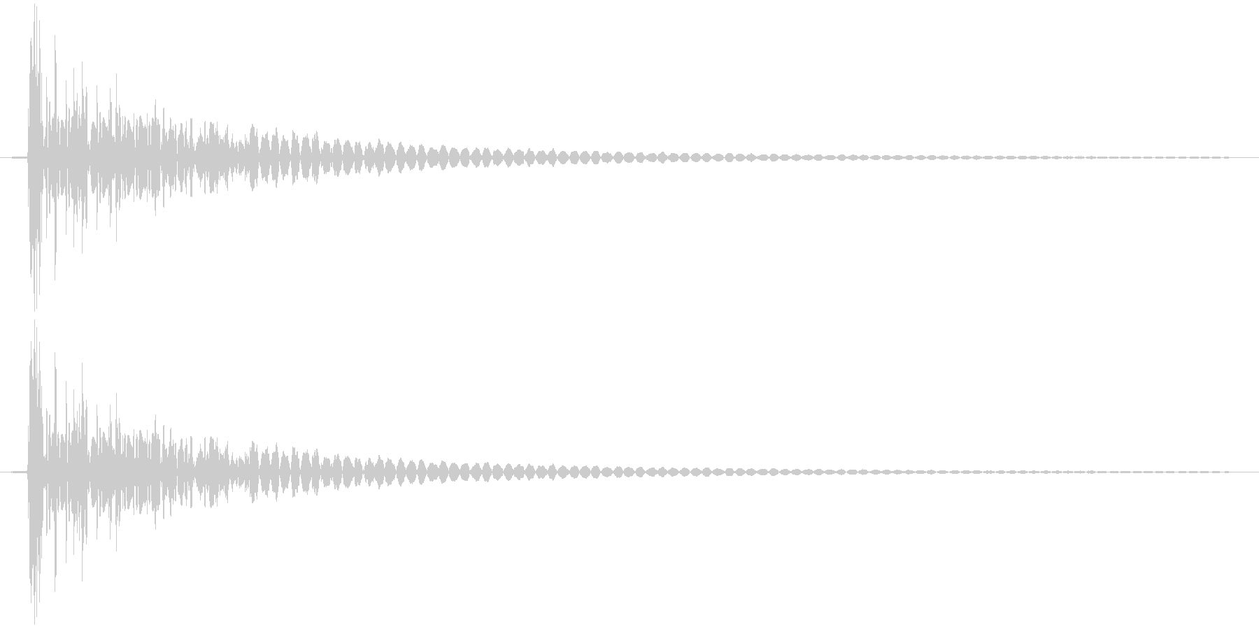 打撃 衝撃音の未再生の波形