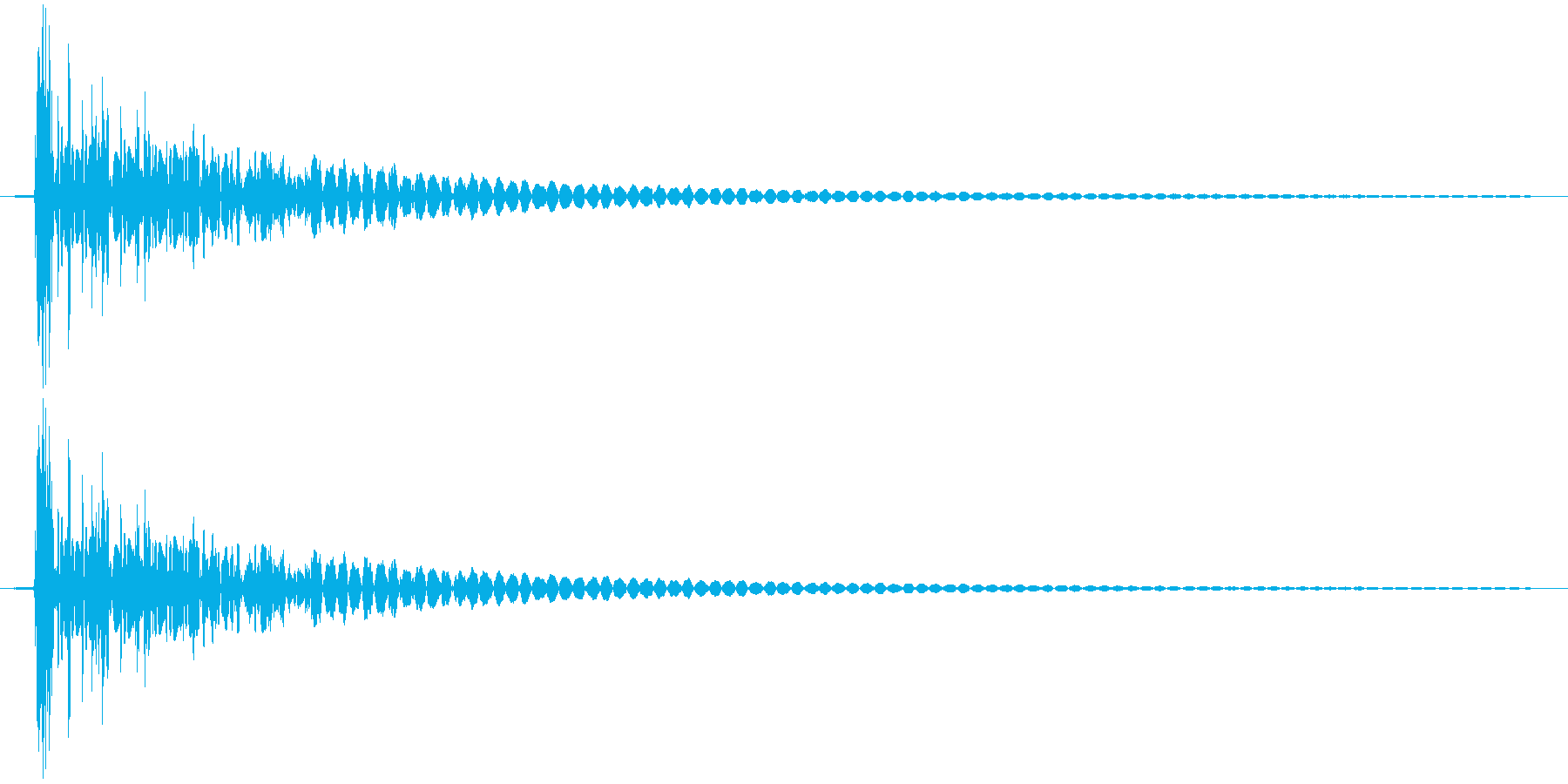 打撃 衝撃音の再生済みの波形