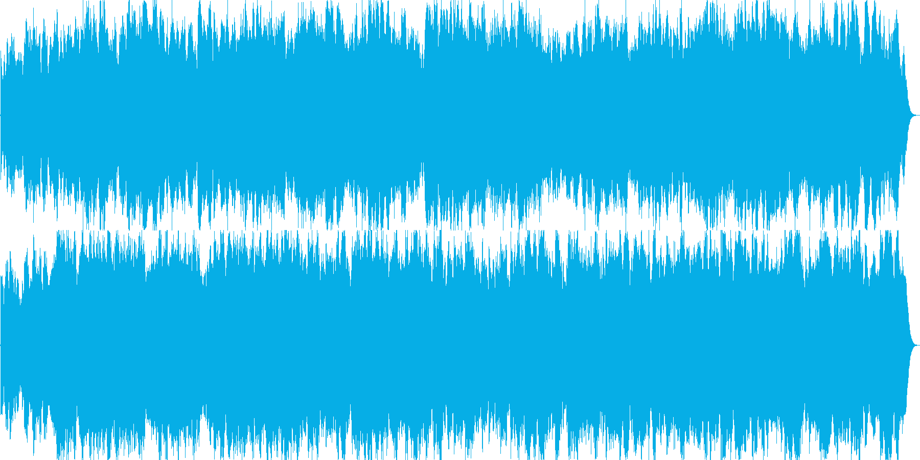 パイプオルガンの壮大な4声のオリジナル曲の再生済みの波形