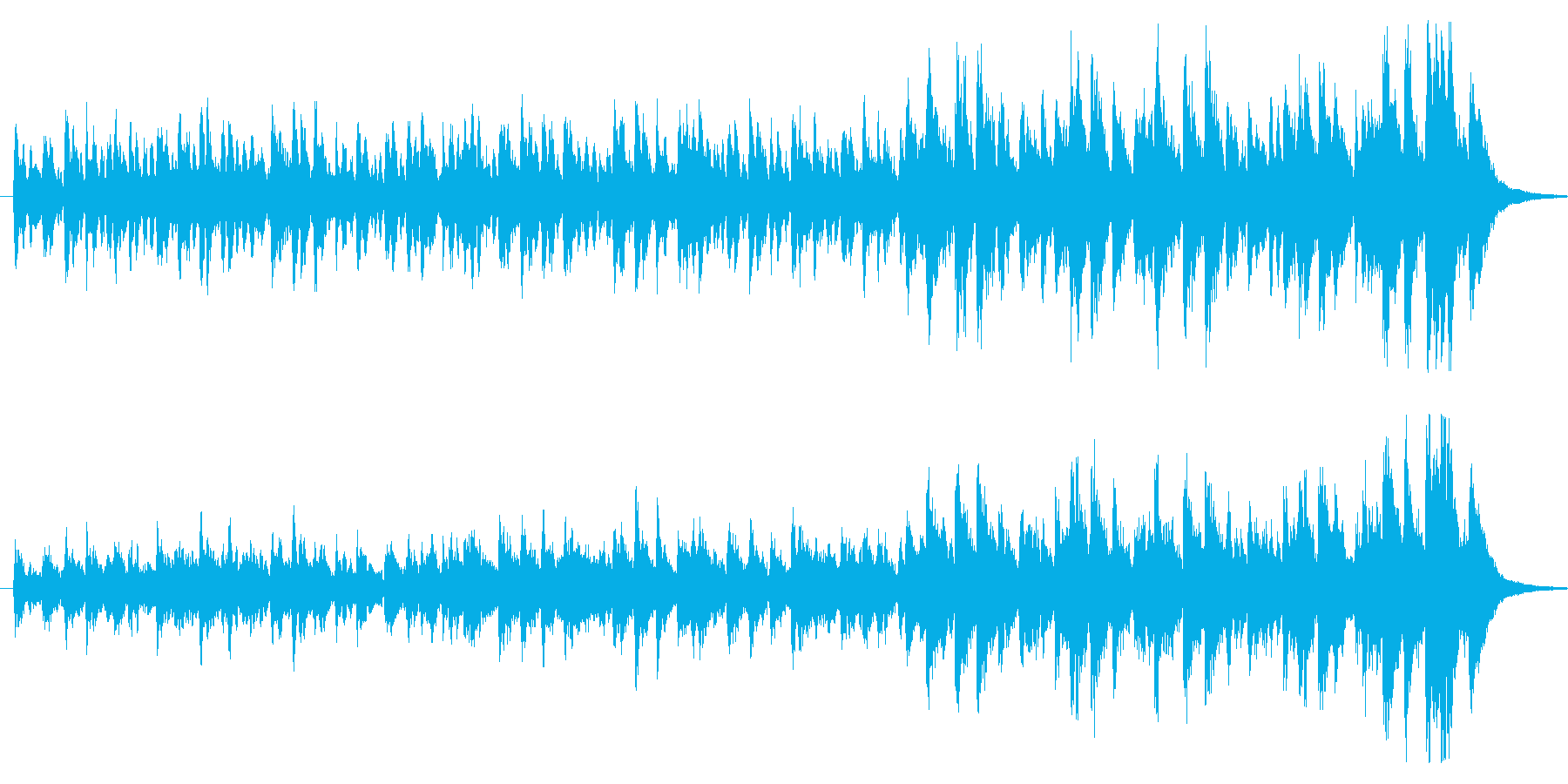 緊張感を持たせるストリングス楽曲の再生済みの波形