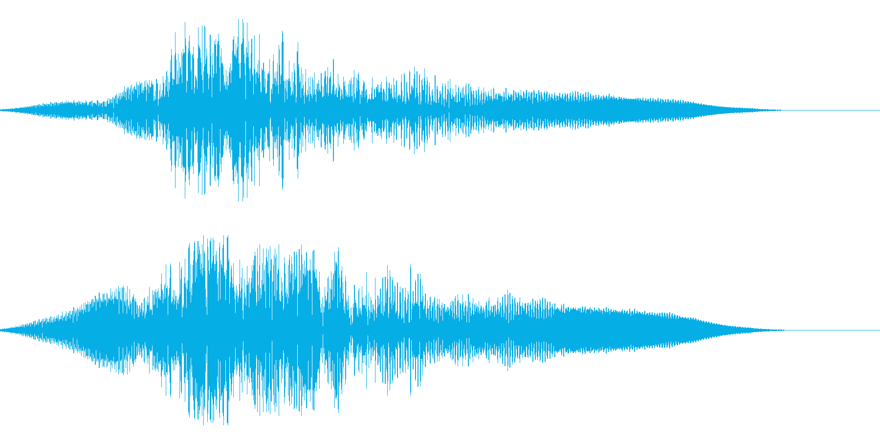インパクト音の再生済みの波形
