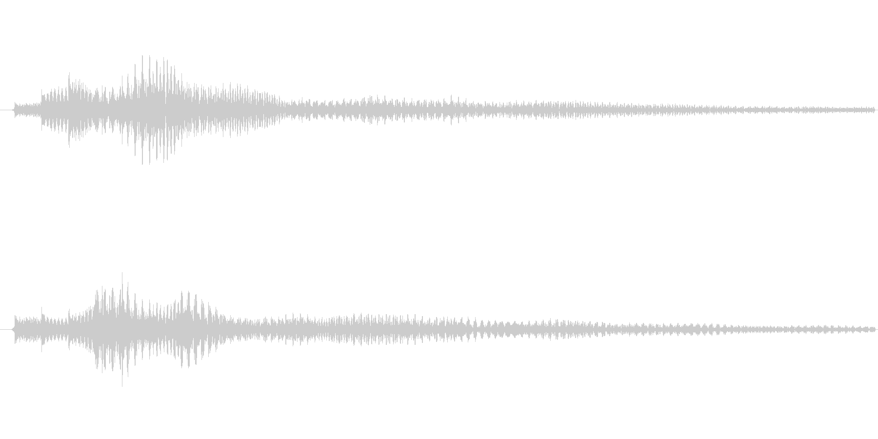 明るい雰囲気の「ぽろろん」という効果音…の未再生の波形