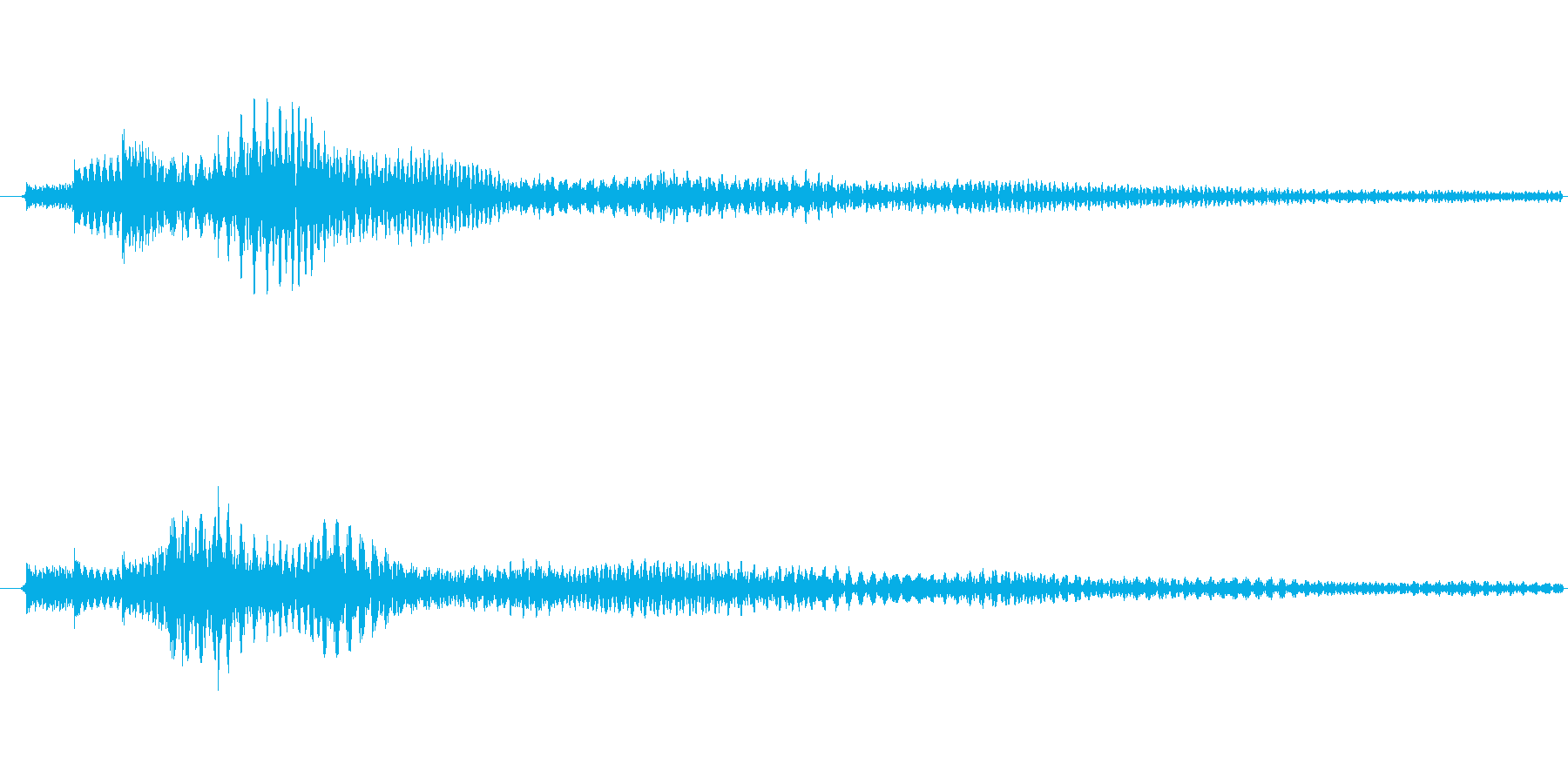 明るい雰囲気の「ぽろろん」という効果音…の再生済みの波形