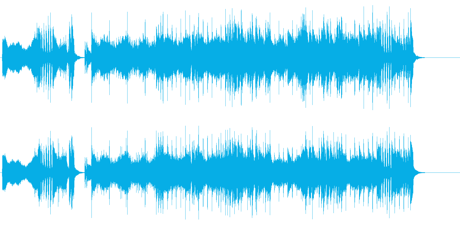 オープニング・テーマ向きの曲の再生済みの波形