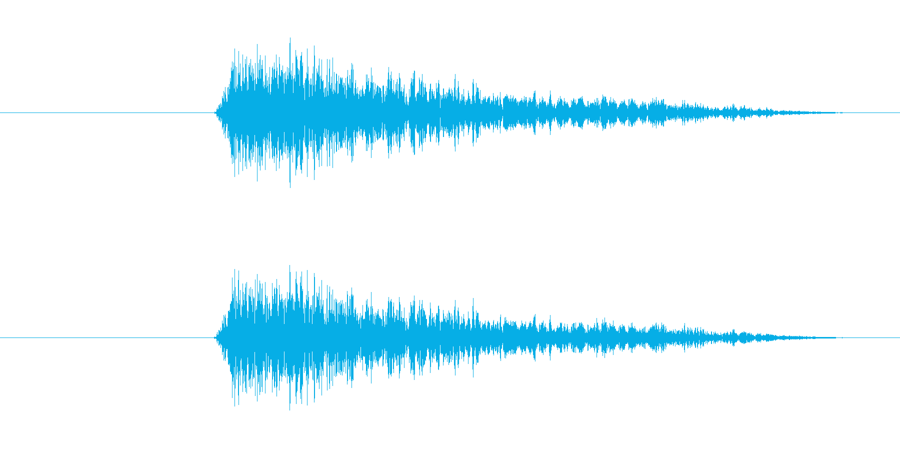 ワイプ音 下降 早めの再生済みの波形