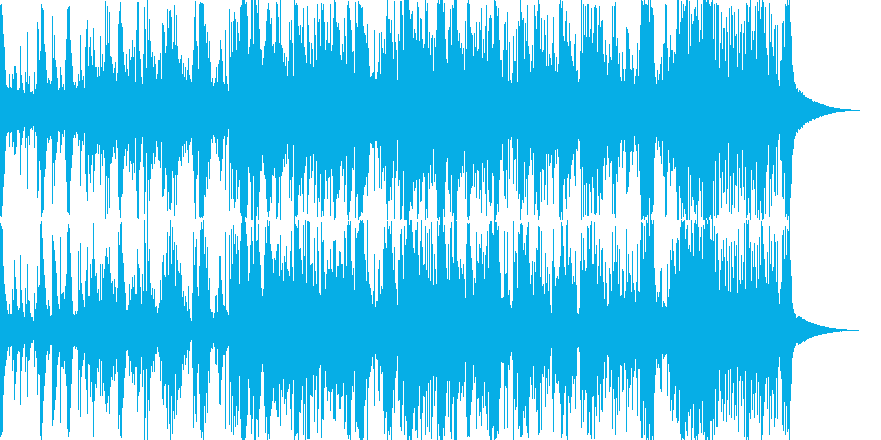 壮大なイメージの曲の再生済みの波形