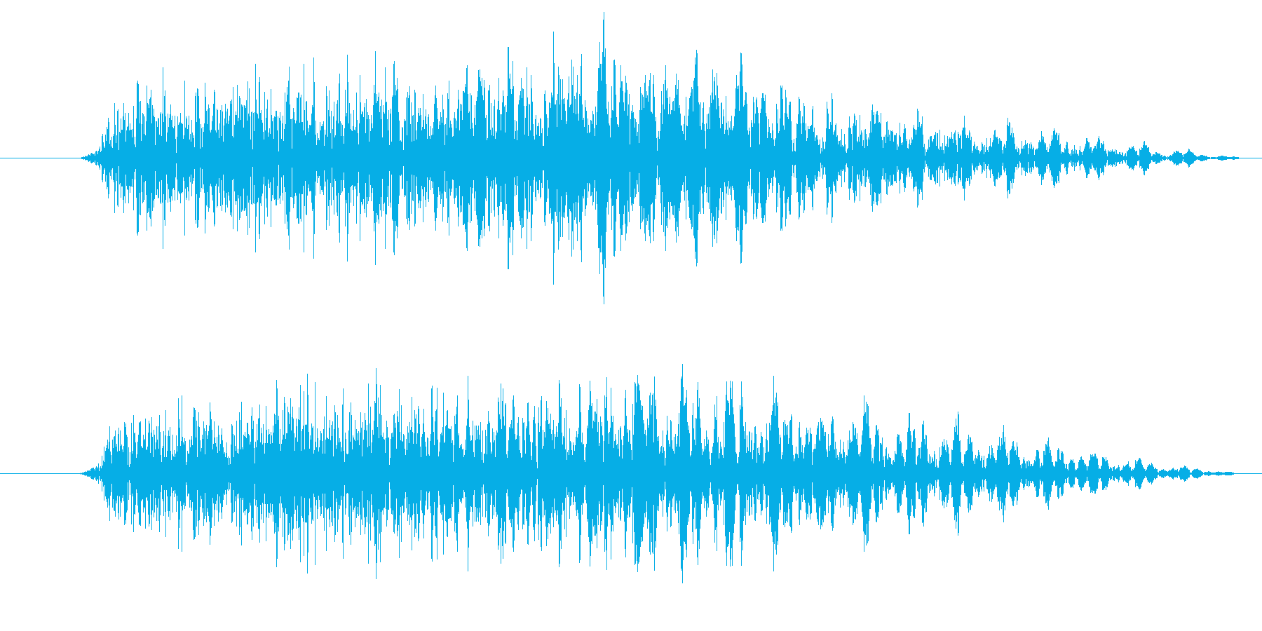 ショッキングなシーンにマッチする効果音…の再生済みの波形
