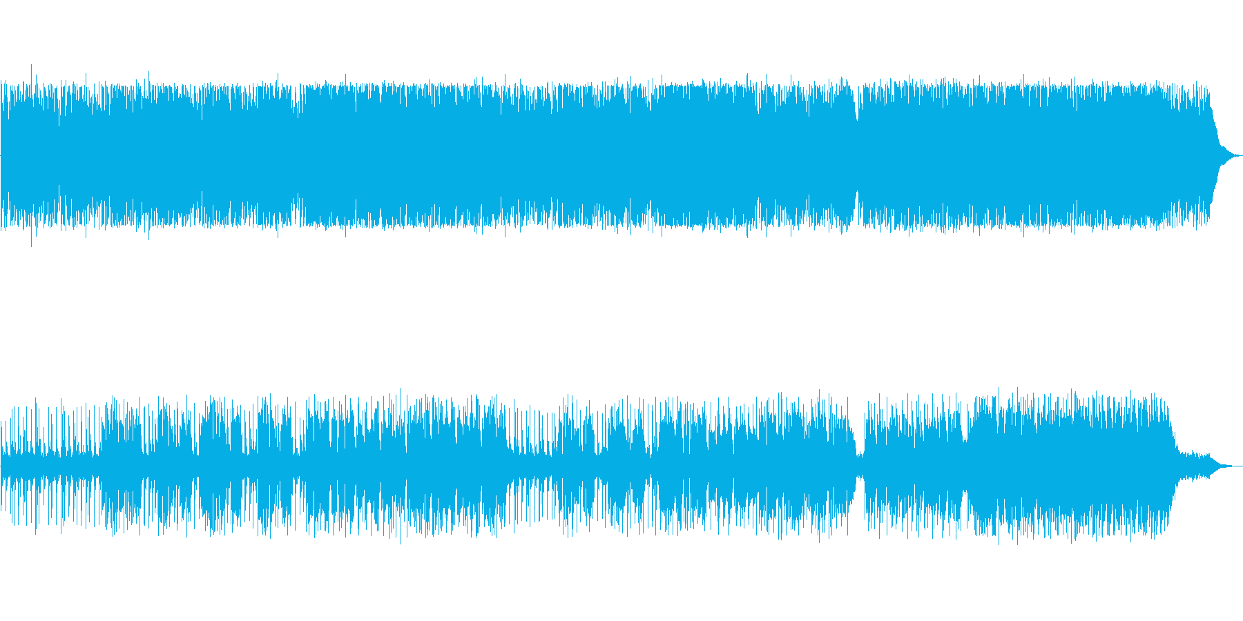 和やかで柔らかい英語詞の曲の再生済みの波形