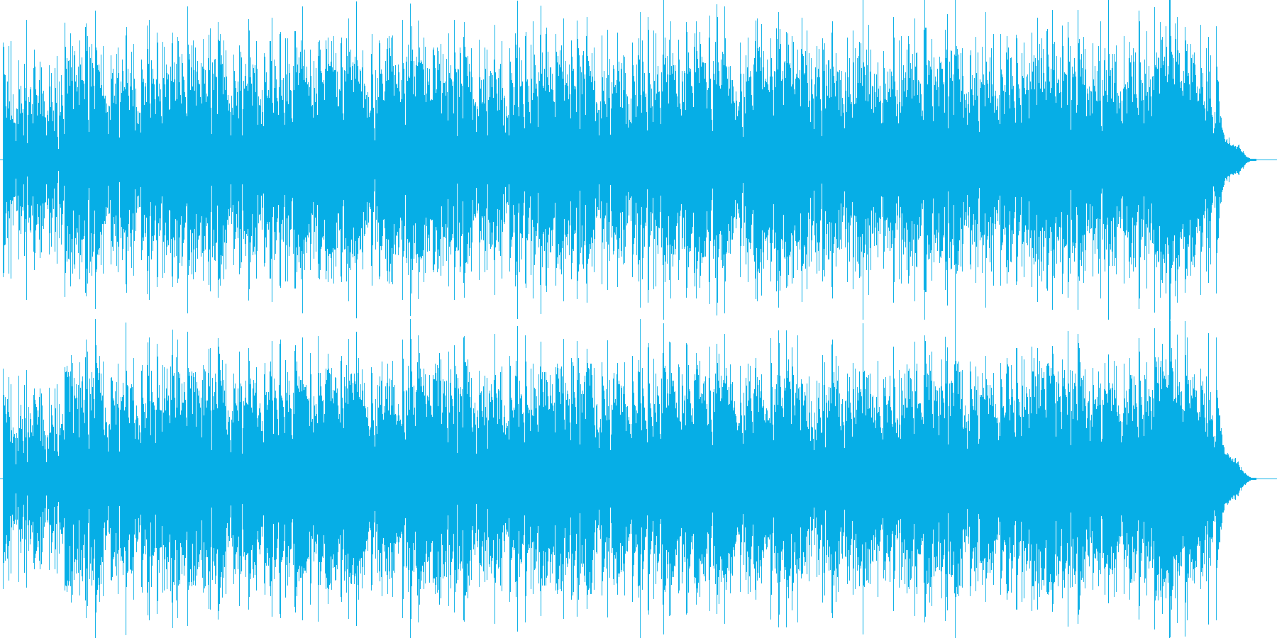ボサノバ風の曲の再生済みの波形
