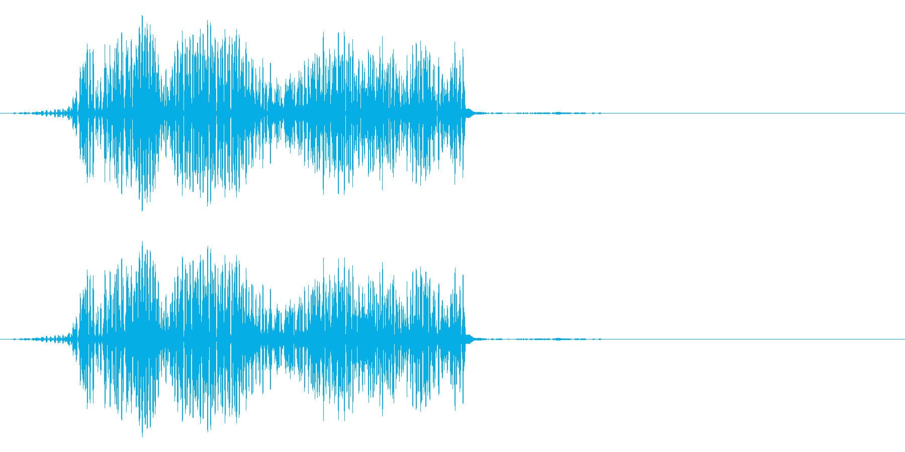 クリック音(ピュッ)の再生済みの波形