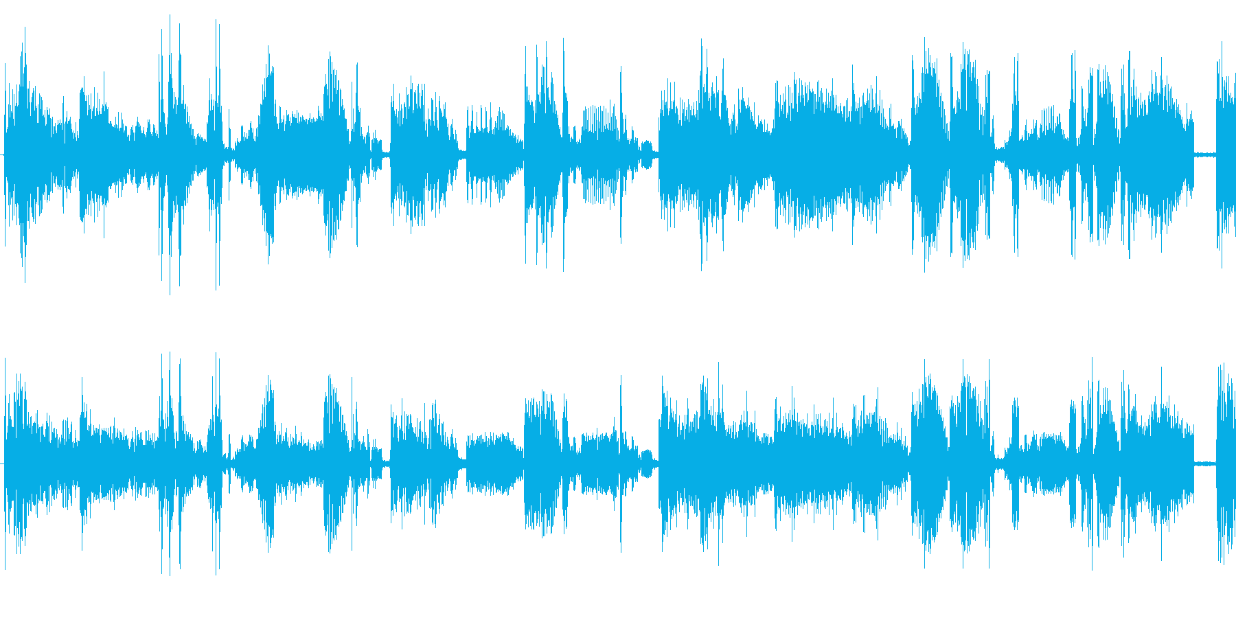 リズミックなイメージをした楽曲です。の再生済みの波形