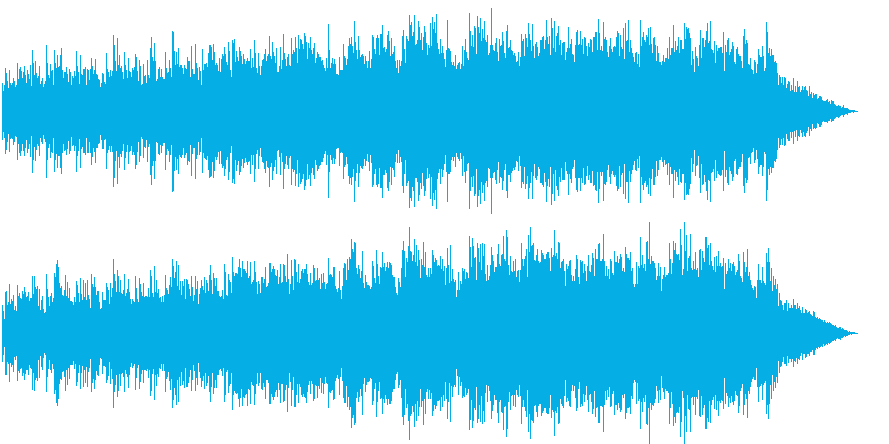 ループする優しいメロディと海の音の再生済みの波形