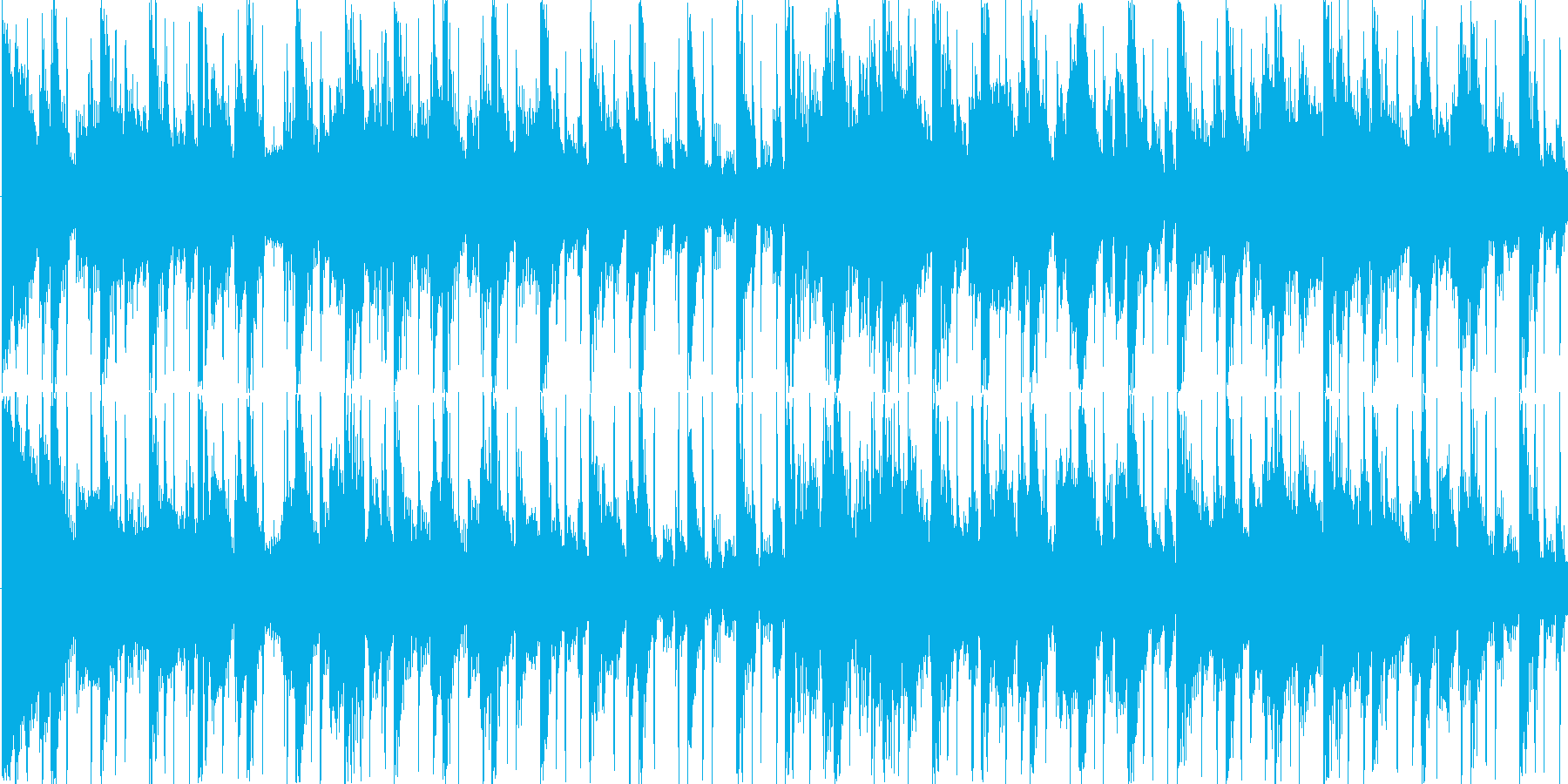 リズムを強調した楽曲です。の再生済みの波形