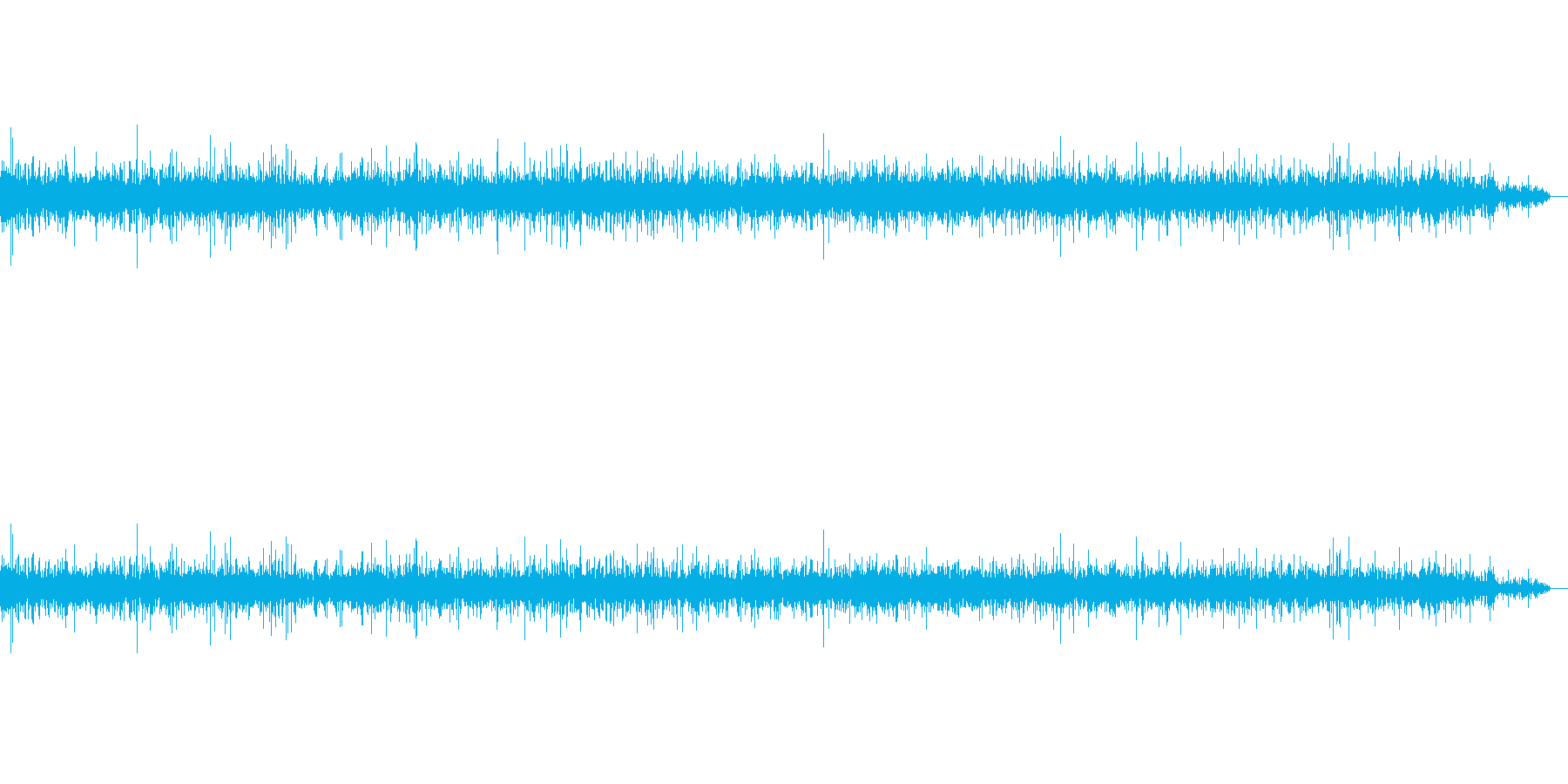 洗面所の水が流れる音の再生済みの波形