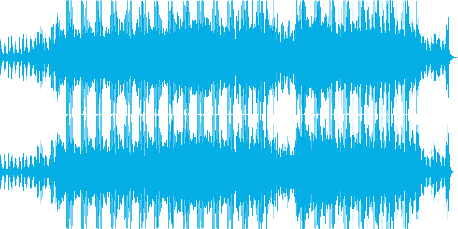 明るいムードのポップハウス曲の再生済みの波形