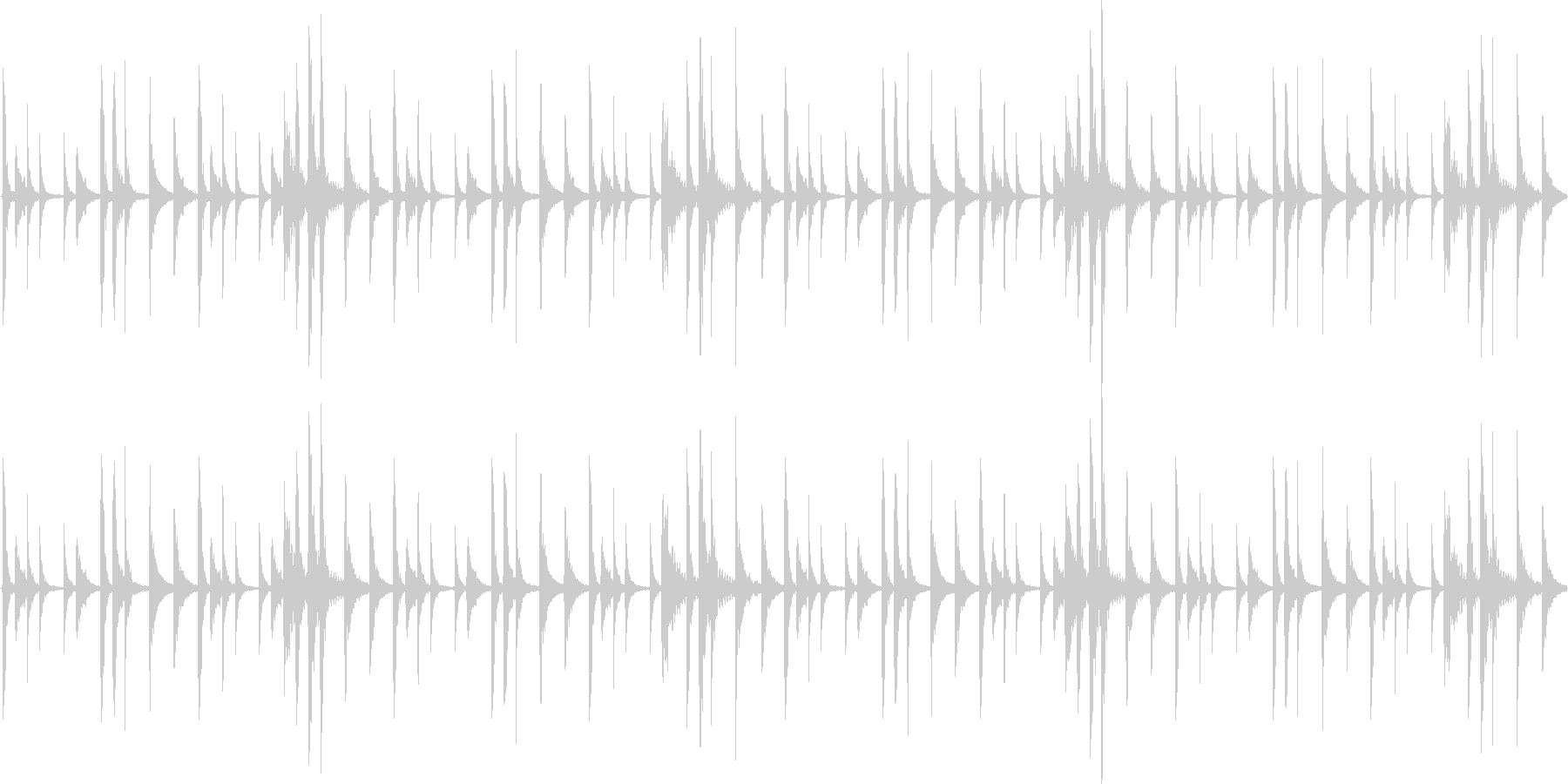 ハウスのリズムを基本にした楽曲です。の未再生の波形