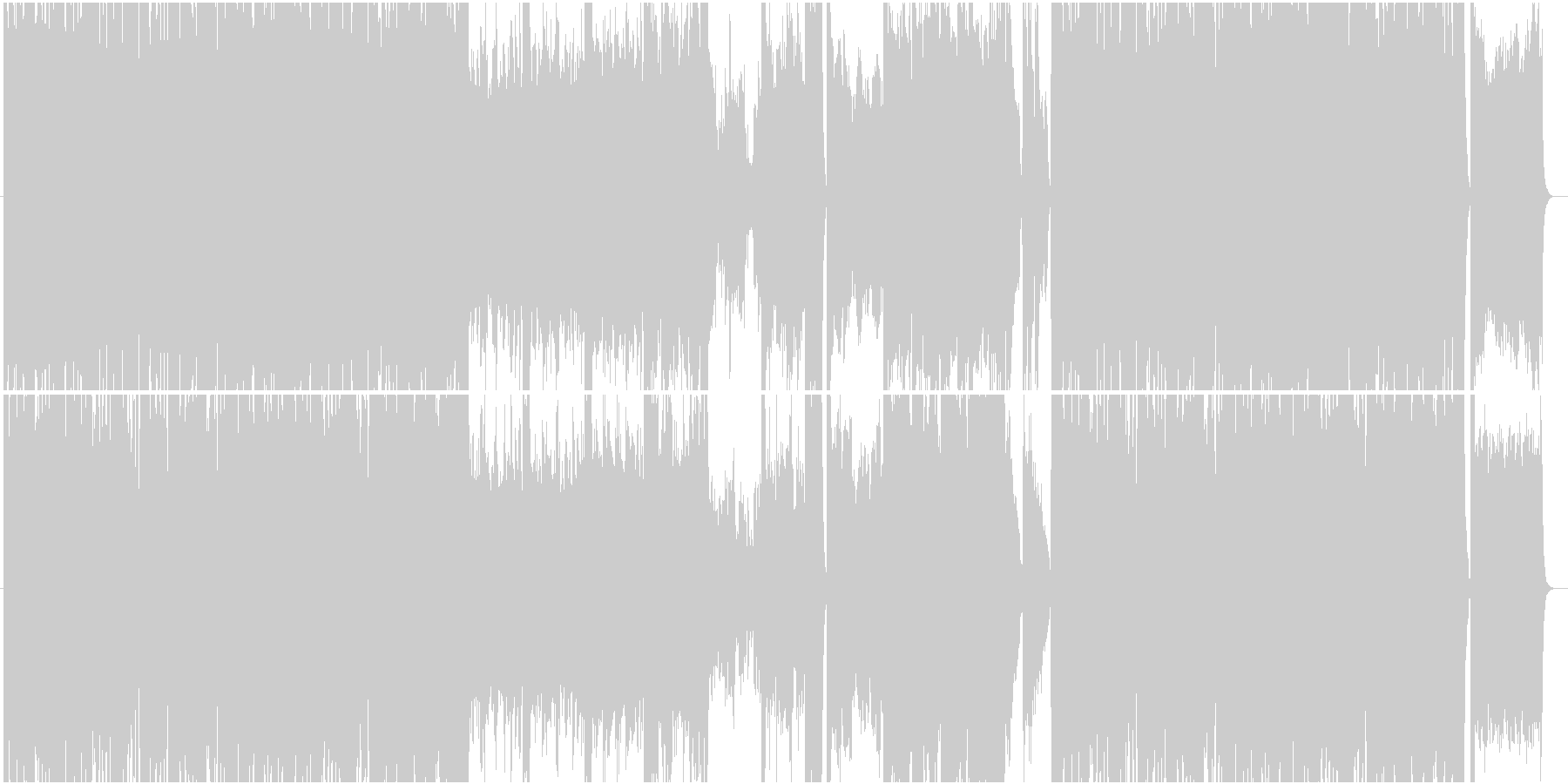 闘志あふれる力強い希望感のある曲の未再生の波形