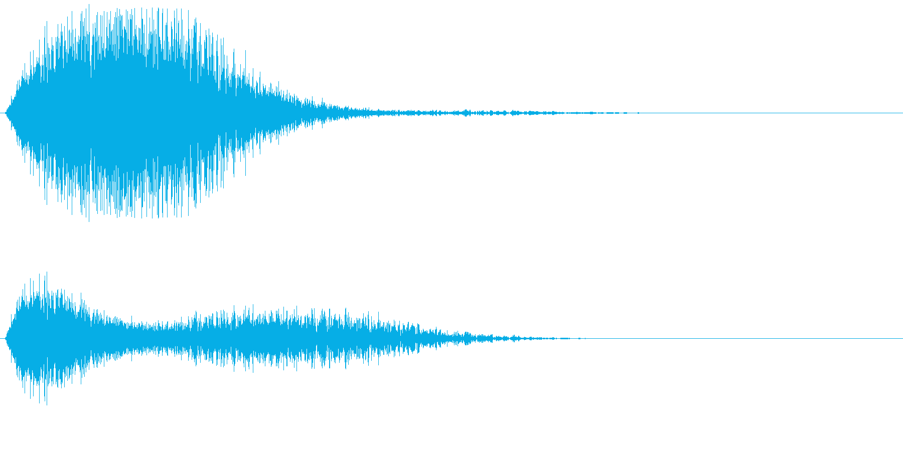 ひゅ~ん・ぴしゅ~んという感じの音ですの再生済みの波形