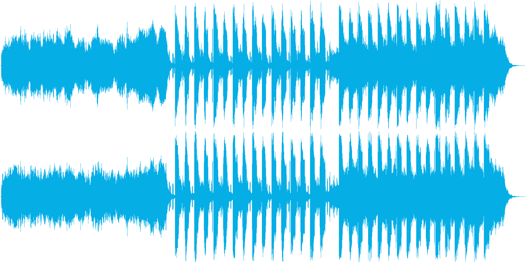 ダークな音色でコードメインの楽曲の再生済みの波形